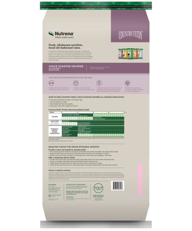 Nutrena 18% Medicated Chick Starter Grower - 50 lb