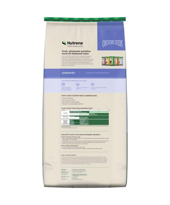 Nutrena 21% Gamebird Grower - 50 lb