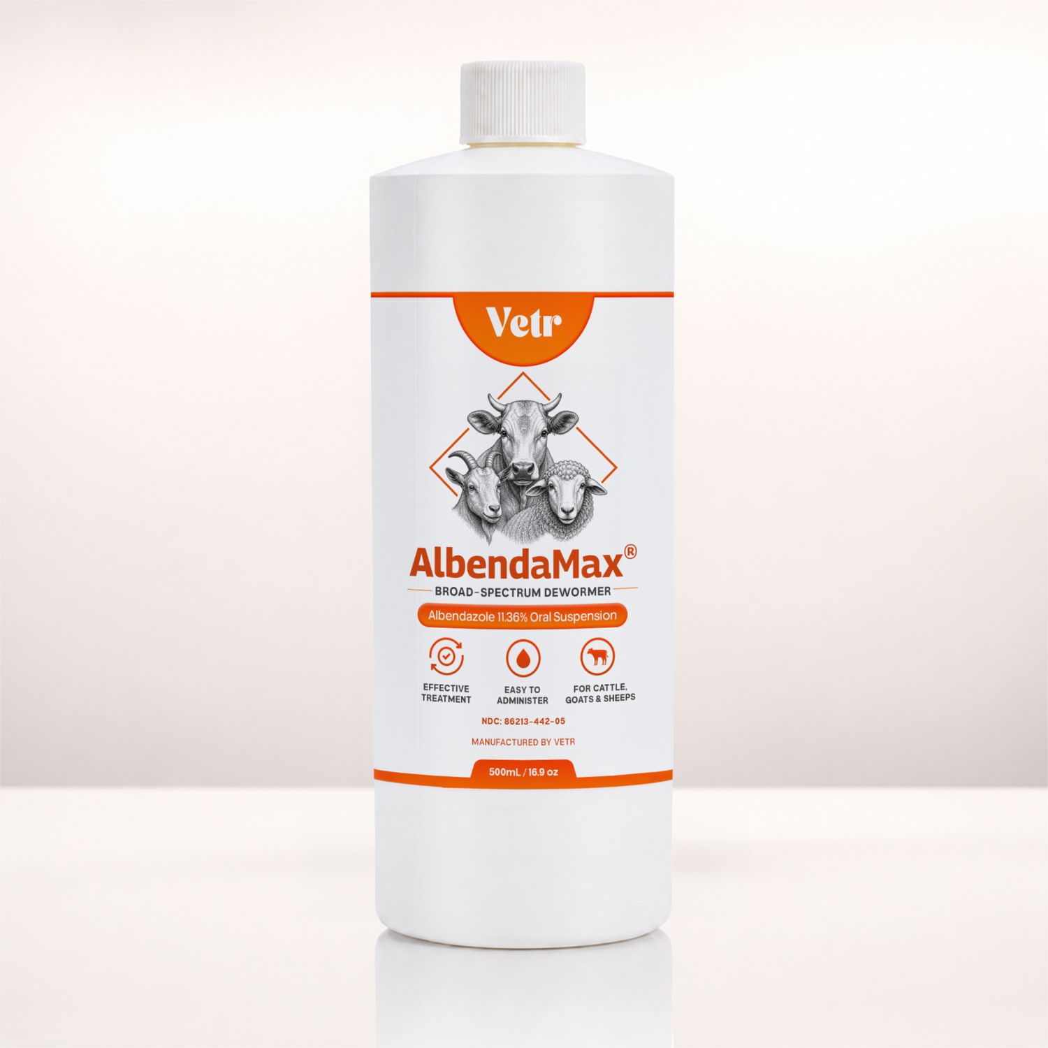 AlbendaMax 11.36% Albendazole Oral Liquid Suspension, Size: 500 mL