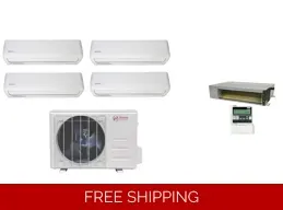 Norton 5-Zone 22.4 SEER2 Mini Split Heat Pump (-13°F) 12.5 EER/10.2 HSPF (R410a)