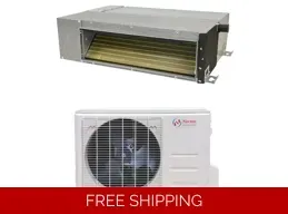 Norton 12K-Btu 19 SEER2 Slim Ducted Mini Split H-Heat Pump AC (-22°F), E-Star: 11.7 EER/10 HSPF