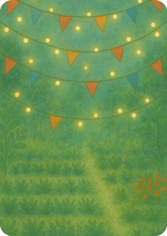 Magical Garden, enkele kaart met envelop