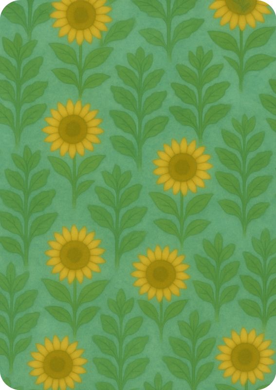 Sunflower Motive Series, enkele kaart met envelop