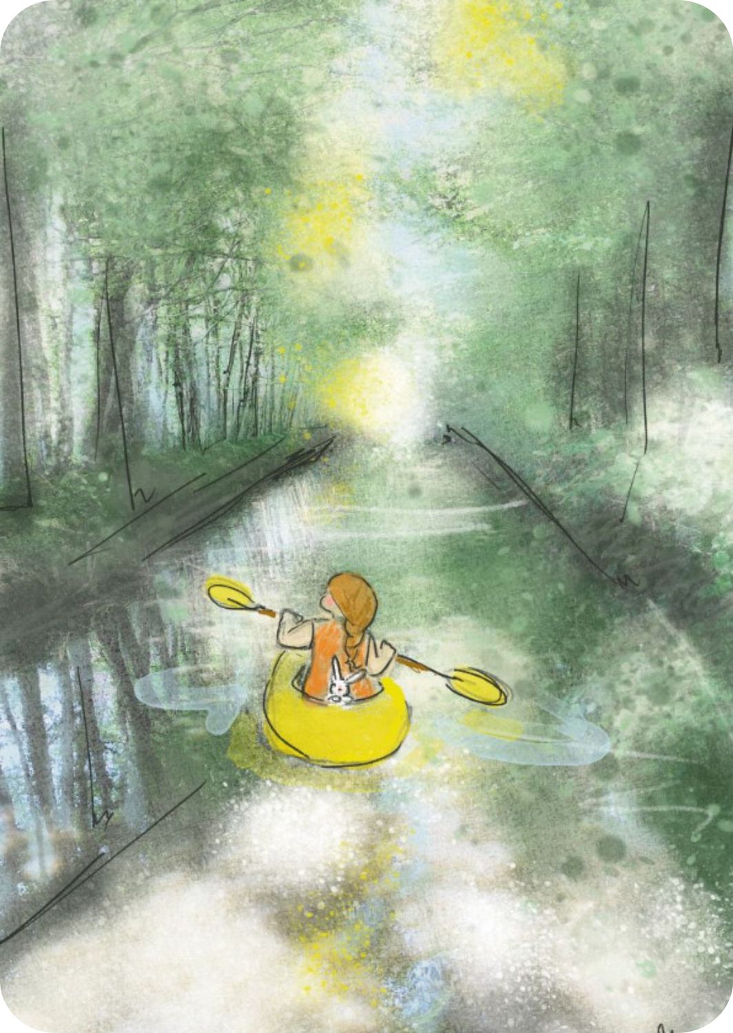 Just Rowing, enkele kaart met envelop