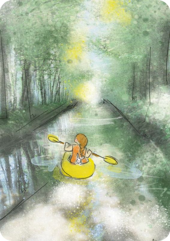 Just Rowing, enkele kaart met envelop