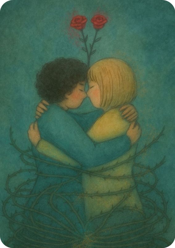 Embrace and hold on, enkele kaart met envelop