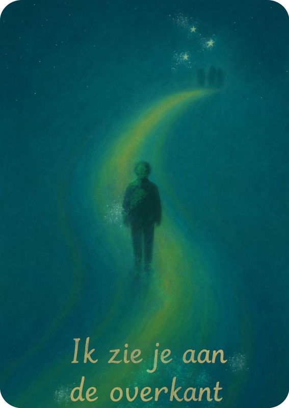 On the other side, enkele kaart met envelop