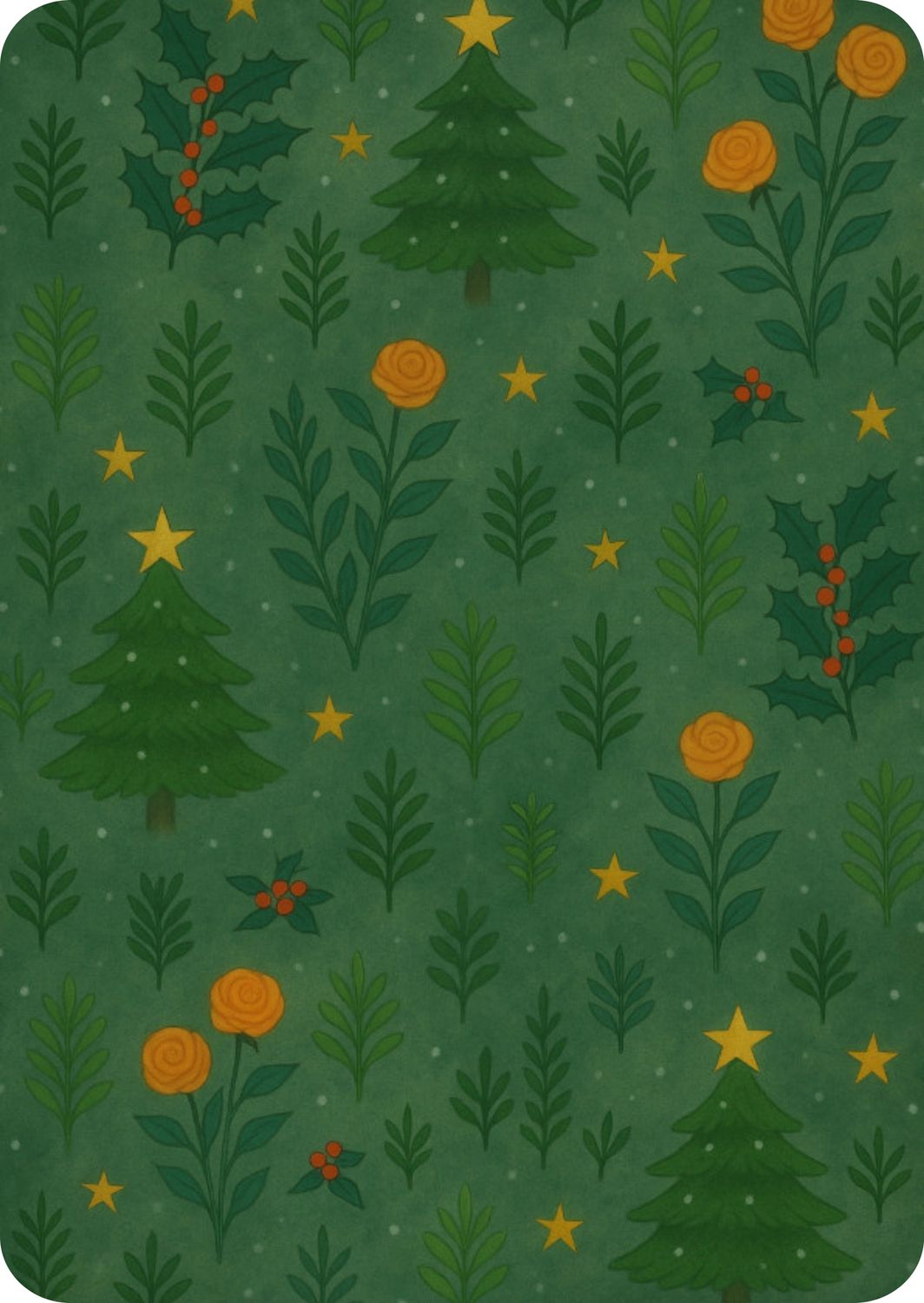 Christmas Tree Motive Collection, enkele kaart met envelop