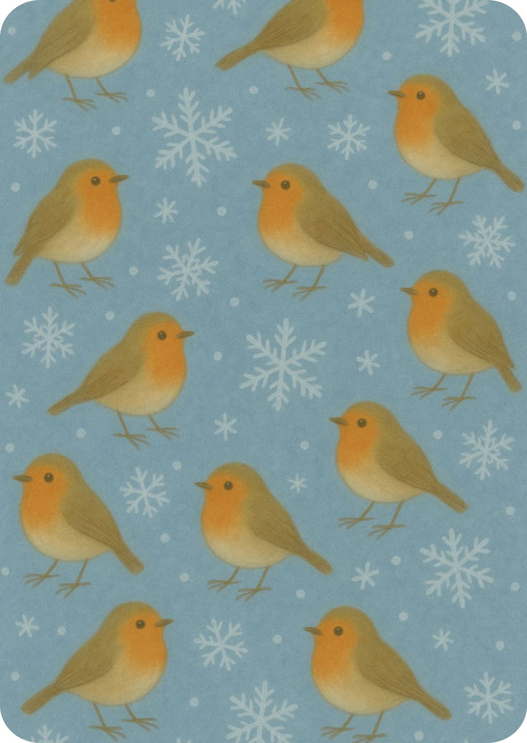 Christmas Robin Motive Collection, enkele kaart met envelop Christmas Robin Motive Collection, enkele kaart met envelop