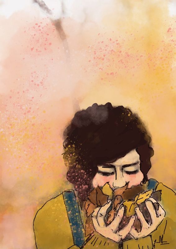 The smell of autumnleaves, dubbele kaart met envelop