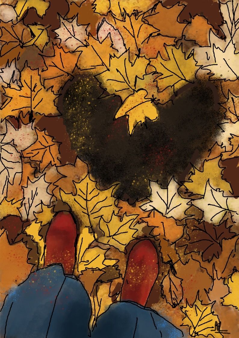 Leave the heart, dubbele kaart met envelop