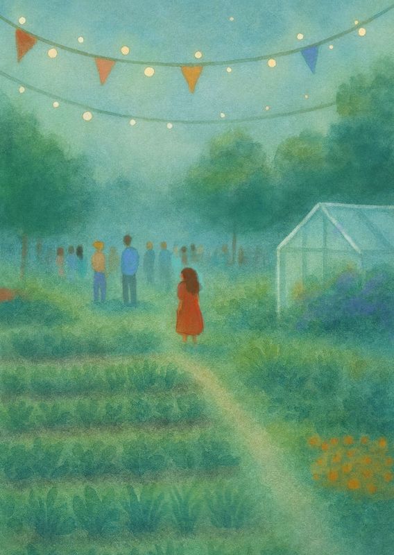 Gardenparty, wandgelukje A4 formaat, prent