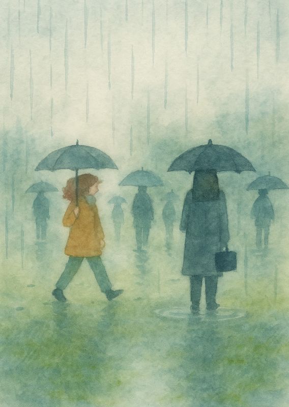 Sprankeltje in de regen