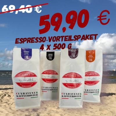 Espresso Vorteilspaket - 4 x 500g