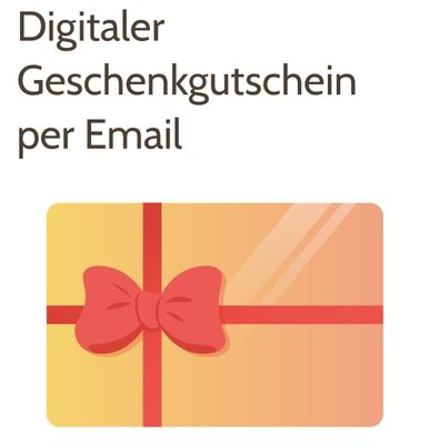 Digitaler Geschenkgutschein - zum Einkauf im Onlineshop.
