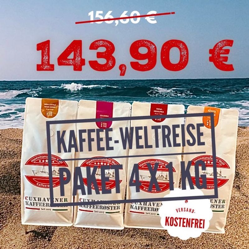 Kaffee-Weltreise, 4 x 1 kg