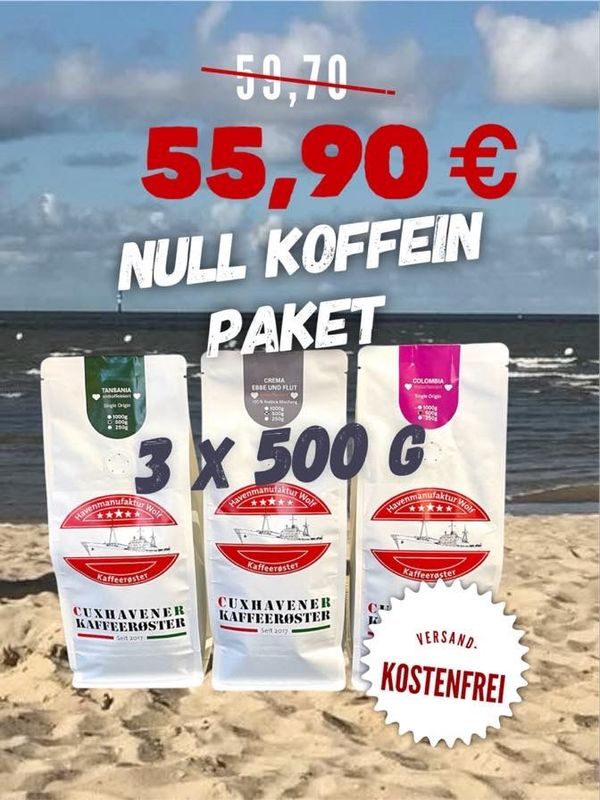 Null Koffein-Paket - 3 x 500 g Null Koffein-Paket - 3 x 500 g