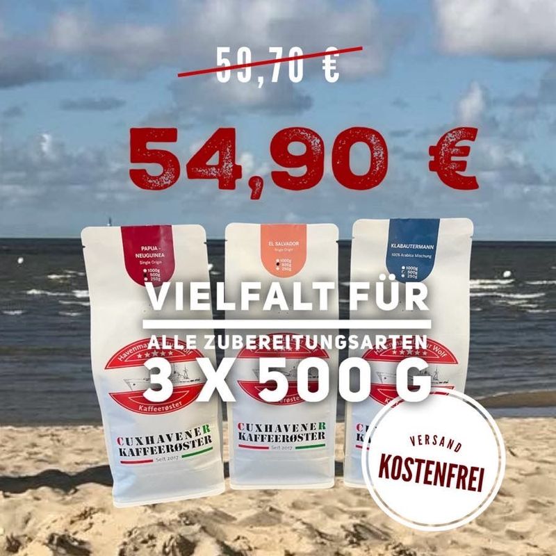 Vielfalt - für jede Zubereitung  - 3 x 500 g Vielfalt - für jede Zubereitung  - 3 x 500 g