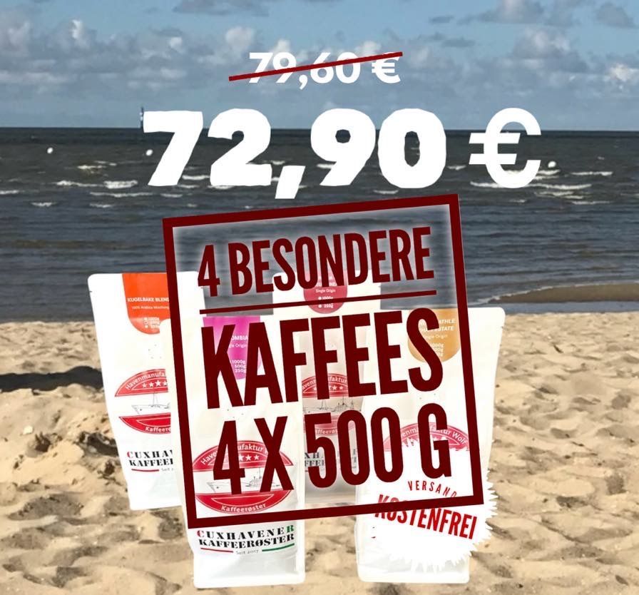 Vier besondere Kaffees - 4 x 500 g