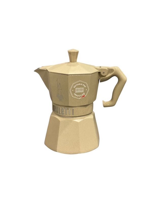 Bialetti - Moka Induktion Octagonal, creme, 3 Tassen Bialetti - Moka Induktion Octagonal, creme, 3 Tassen