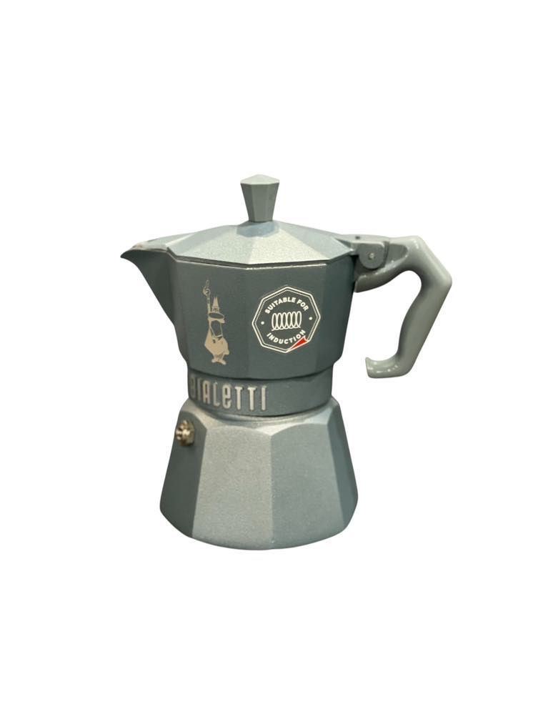 Bialetti - Moka Induktion Octagonal, silbergrau,  6 Tassen