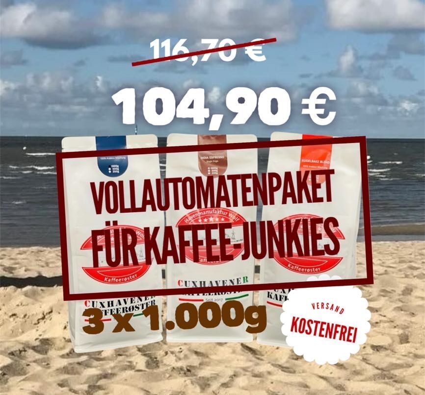 Vollautomatenpaket für Kaffeejunkies, 3 x 1 kg