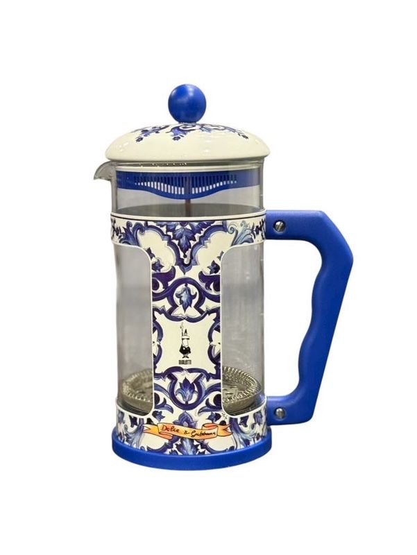 Bialetti - Coffee Press Preciosa - Dolce & Gabbana, 3 Tassen, 350 ml, blau