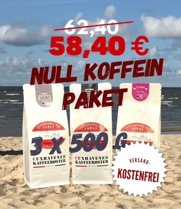 Null Koffein-Paket - 3 x 500 g