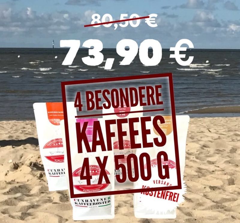 Vier besondere Kaffees - 4 x 500 g Vier besondere Kaffees - 4 x 500 g