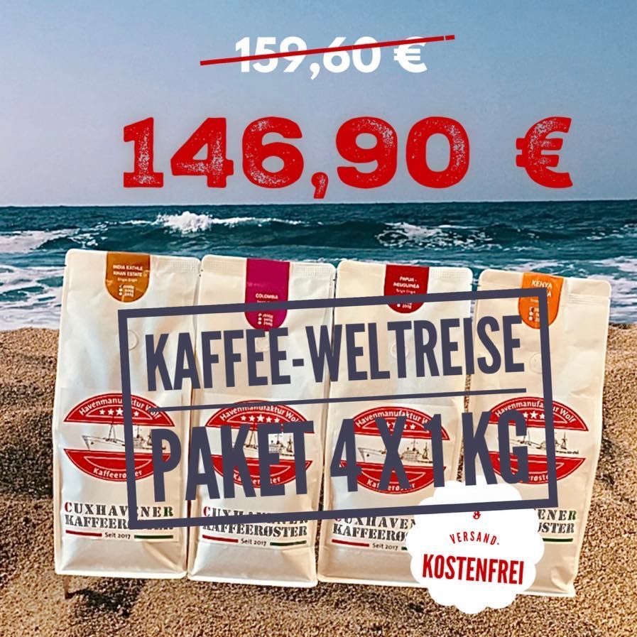 Kaffee-Weltreise, 4 x 1 kg