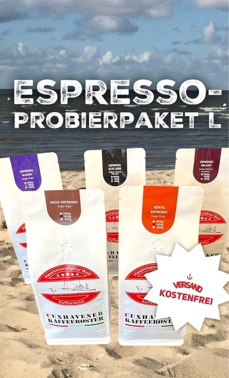 Espresso Probierpaket L - 5 x 250 g Espresso Probierpaket L - 5 x 250 g
