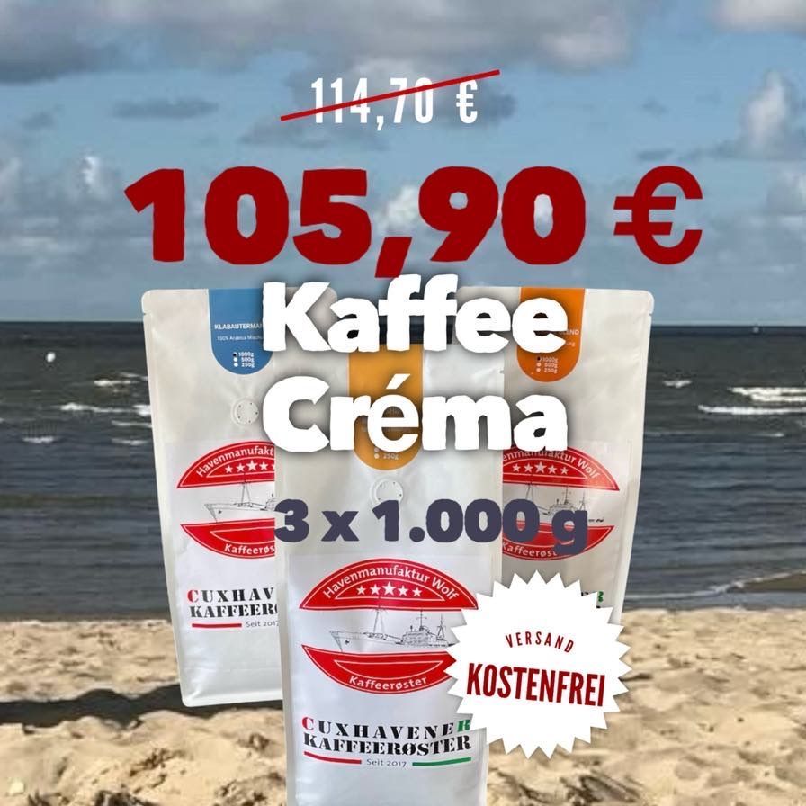 Kaffee Créma Paket - 3 x 1 Kg