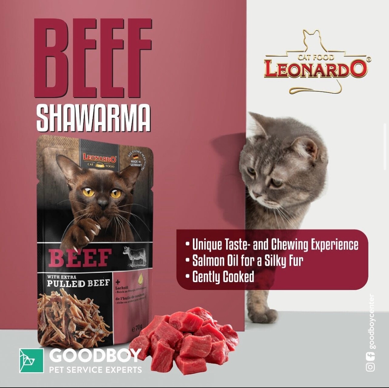 ليوناردو لحم بقري + لحم مسحب إضافى 70 جم