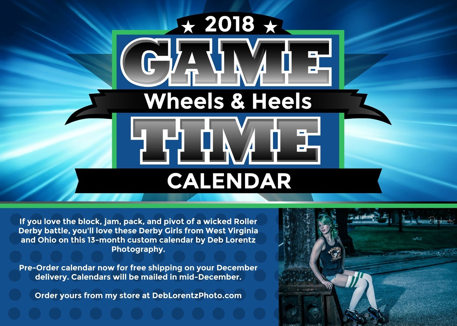 2018 Wheels & Heels Roller Derby Calendar