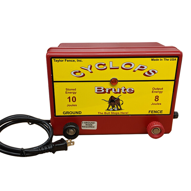 Cyclops BRUTE, Plugin/AC Powered, 8 Joule Electric Fence Charger Up