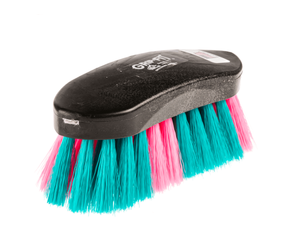 Decker Brush Grip Fit Grooming Teal/Pink