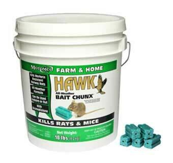 Motomco Hawk® All-Weather Rodent Bait Chunx® Bucket - 18 lbs.