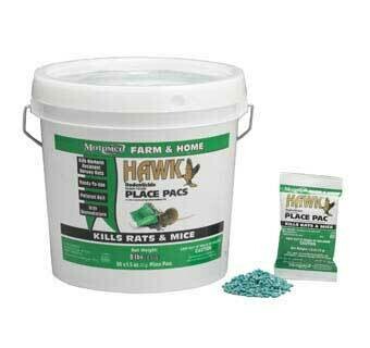 Hawk Pelleted Bait &amp; Place Pacs 1.5 OZ Pacs in 86 Count Pail
