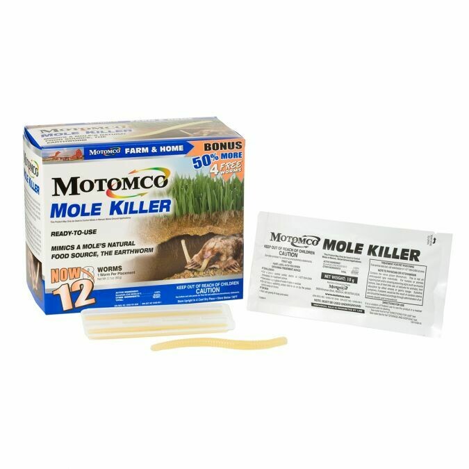 Motomco Mole Killer Gravity Worm Formula 10 Count