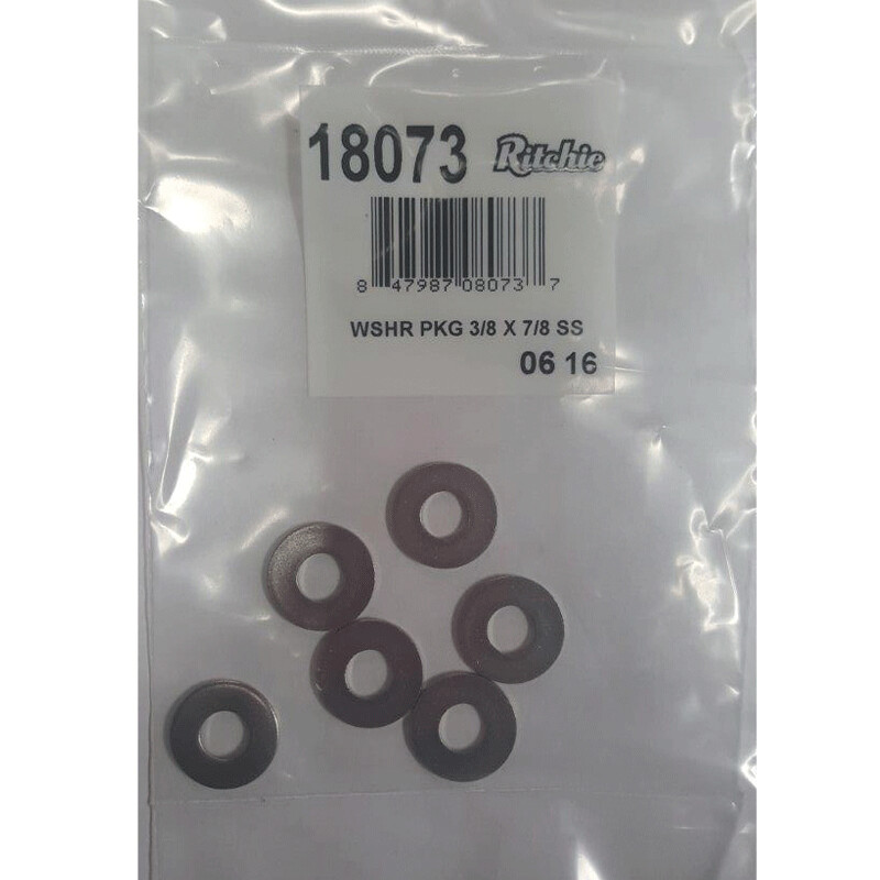 Ritchie Washer Package 3/8&quot; x 7/8&quot; SS - 6 per package #18073
