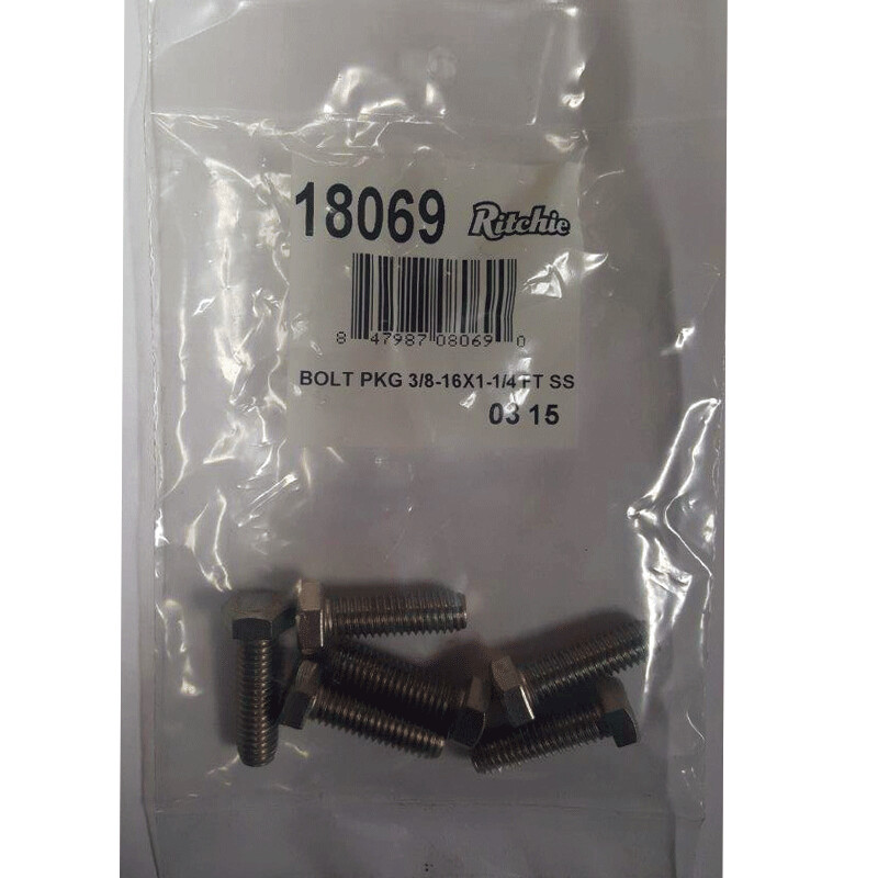 Ritchie Bolt Pkg 3/8 - 16x 1-1/4 SS - 6 per package #18069