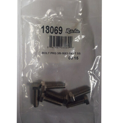Ritchie Bolt Pkg 3/8 - 16x 1-1/4 SS - 6 per package #18069