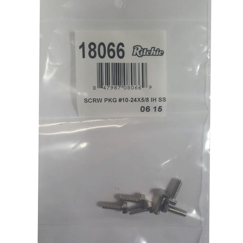 Ritchie Screw Package #10 - 24x5/8 SS - 6 per package #18066
