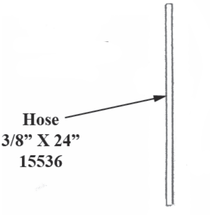 Trojan Hose 3/8&quot; x 24&quot; 15536 for Big Blue