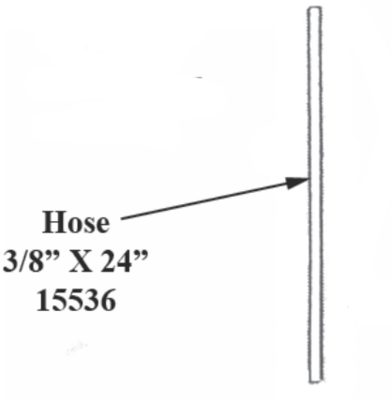 Trojan Hose 3/8&quot; x 24&quot; 15536 for Big Blue
