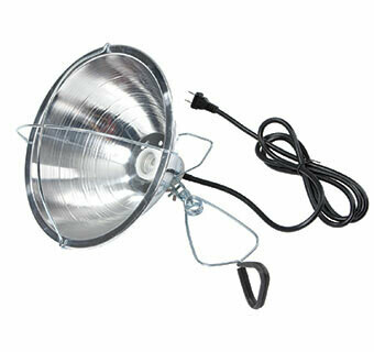 Brooder Reflector Lamp and Clamp - 10.5", Miller Mfg.