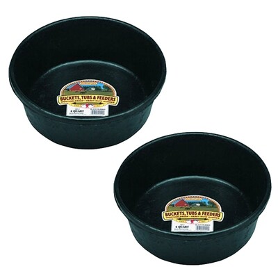 Little Giant DuraFlex Rubber Feed Pan - 4 Quarts - 2 pack