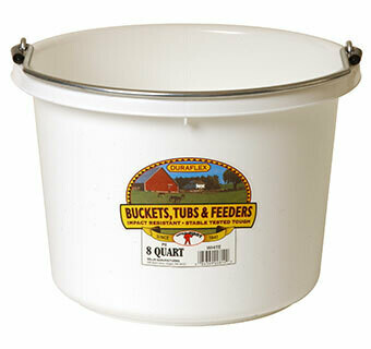 Little Giant 8 Quart Plastic Bucket - White