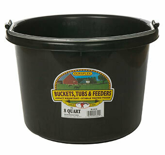 Miller Manufacturing Light-Duty Rubber Pail - black - 8 Quart