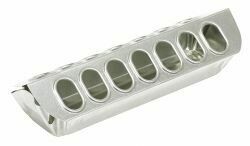 Miller MFG Metal Slide Top Poultry Ground Feeder - 12-inch length